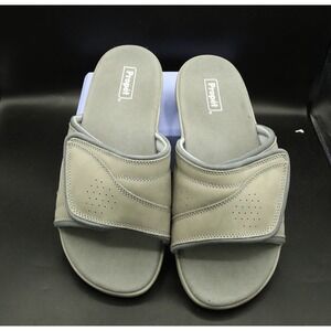 Propet Men's Emerson Slide , Gray,  Leather Upper, MSV021P, US Size 9 XX(5E)
